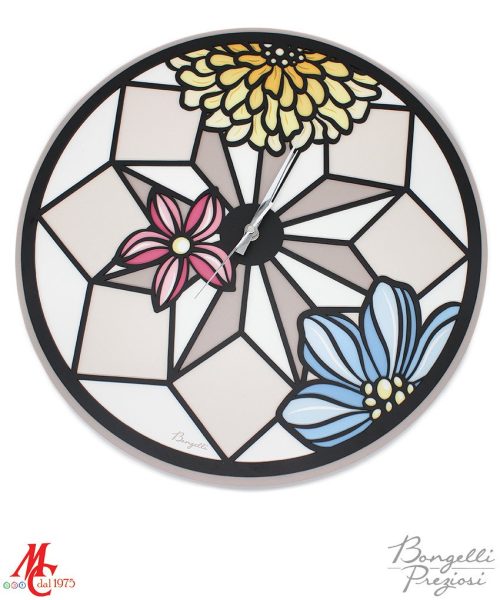 Orologio da Parete - Fiori Mosaico