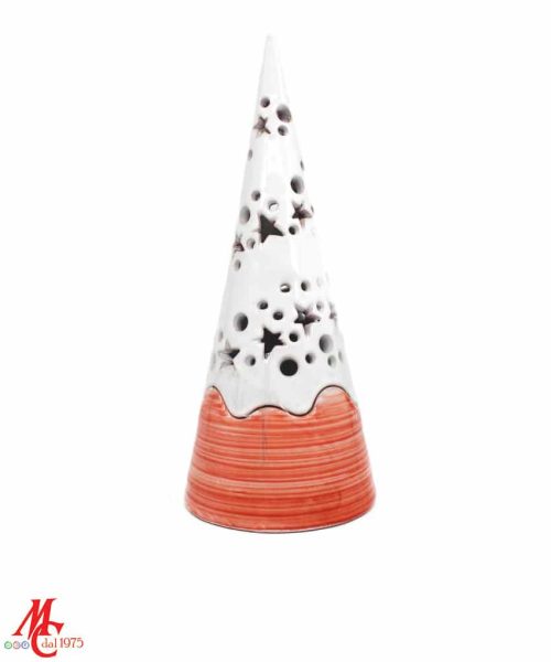 Portacandele - Albero di Natale Arancione - Maiolica