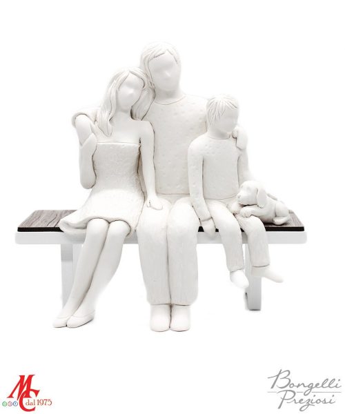 Scultura - Famiglia su Panchina