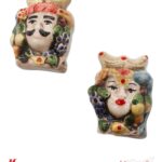 Bomboniera/Bustina Teste di Moro Ceramica - Magnete