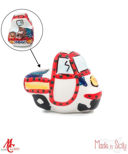 Bomboniera/Bustina - Mini Moto Ape - Decoro Paladino