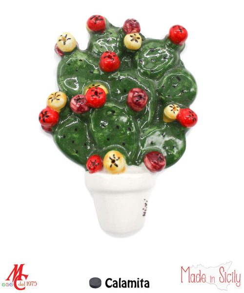 Bomboniera/Bustina Alberello Fichi D'India in Ceramica - Magnete