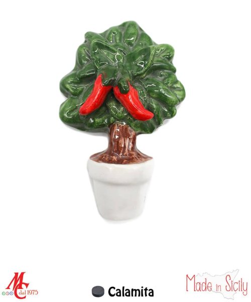 Alberello Peperoncini in Ceramica - Magnete