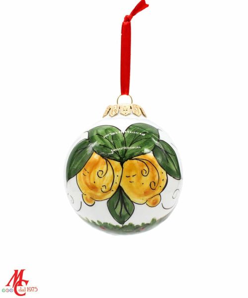 Pallina di Natale - Decoro Etna con Limoni