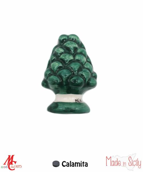 Bomboniera/Bustina Pigna Verde in Ceramica - Magnete