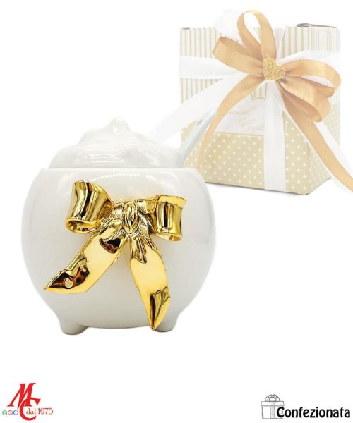 Bomboniera Confezionata - Zuccheriera fiocco Oro