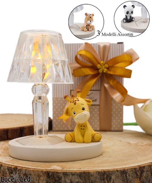 Bomboniera Animali dello Zoo – Mini Lampada LED - Completa di Confezione