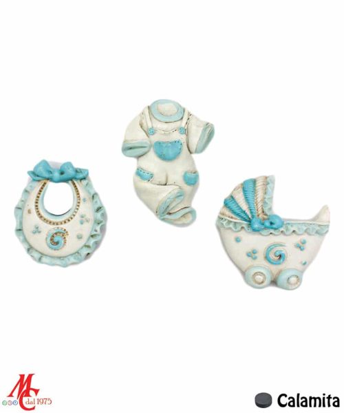 Bomboniere / Bustine calamite - Set Baby Celeste