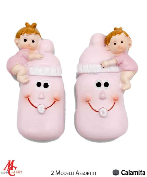 Bimbetta su Biberon Rosa - Calamita