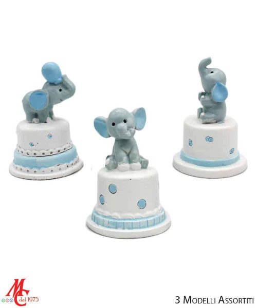 Bomboniere / Bustine Torta Baby Elefantino Celeste