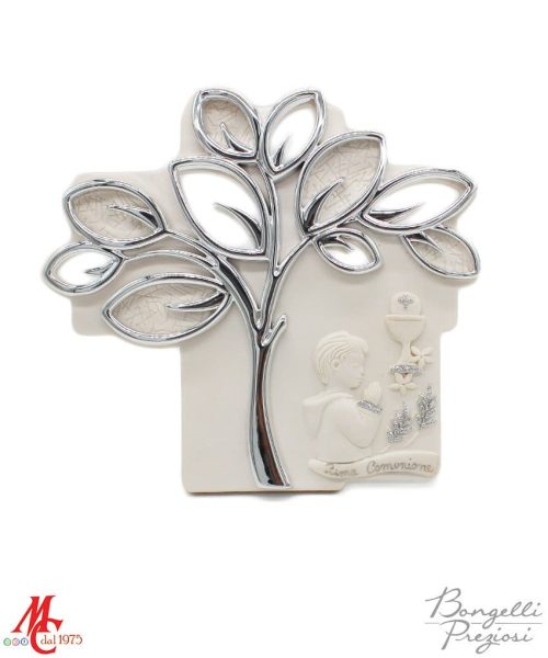 Bomboniera Comunione - Sacro Bimbo con Albero Argento