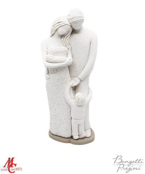 Scultura - Sogno Famiglia con 2 bambini