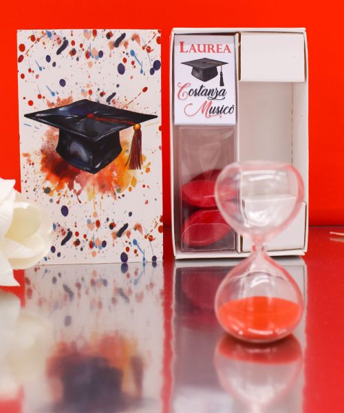 Scatolina Degustazione Laurea con Mini Clessidra - Personalizzata