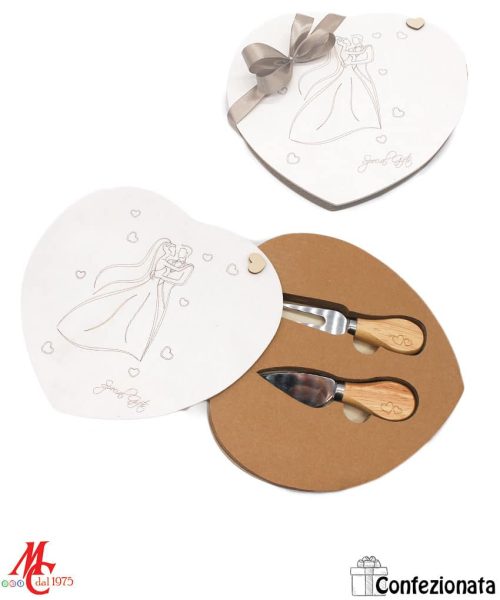 Bomboniera Confezionata - Set Formaggi con scatola Cuore