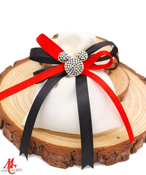 Sacchettino Applicazione Topolino con Strass