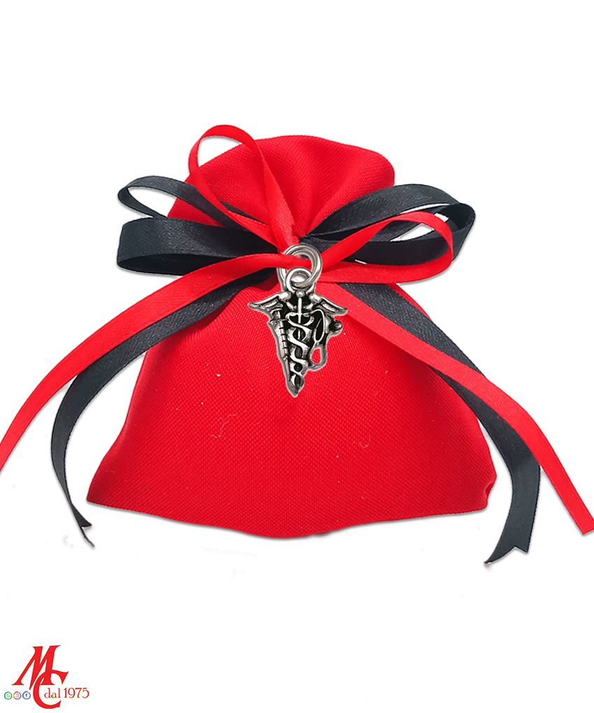 Bomboniera Laurea in Infermieristica con Caduceo, Siringa e Stetoscopio