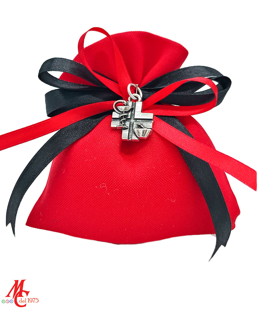 Ciondolo per Bomboniera da Laurea in Farmacia - Simbolo Farmacia con Mortaio e Pestello - Made in Italy