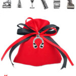 Bomboniera / Bustina: Sacchettino con Ciondolo Musicale - Vari Strumenti Musicali