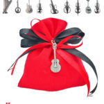 Bomboniera / Bustina: Sacchettino con Ciondolo Musicale - Vari Strumenti Musicali