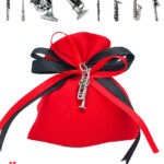 Bomboniera / Bustina: Sacchettino con Ciondolo Musicale - Vari Strumenti Musicali