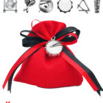 Bomboniera / Bustina: Sacchettino con Ciondolo Musicale - Vari Strumenti Musicali