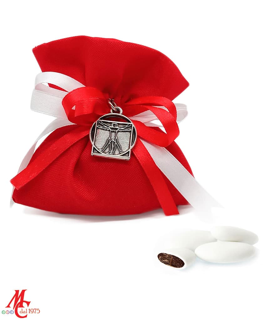 Bomboniera Laurea Scienze - Leonardo da Vinci, l'Uomo Vitruviano in Argento