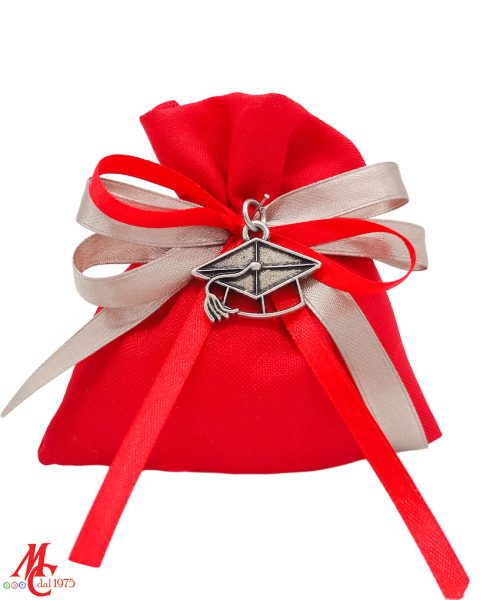 Bomboniere Laurea Ciondolo Capello Tocco in Metallo Ricoperto in Argento