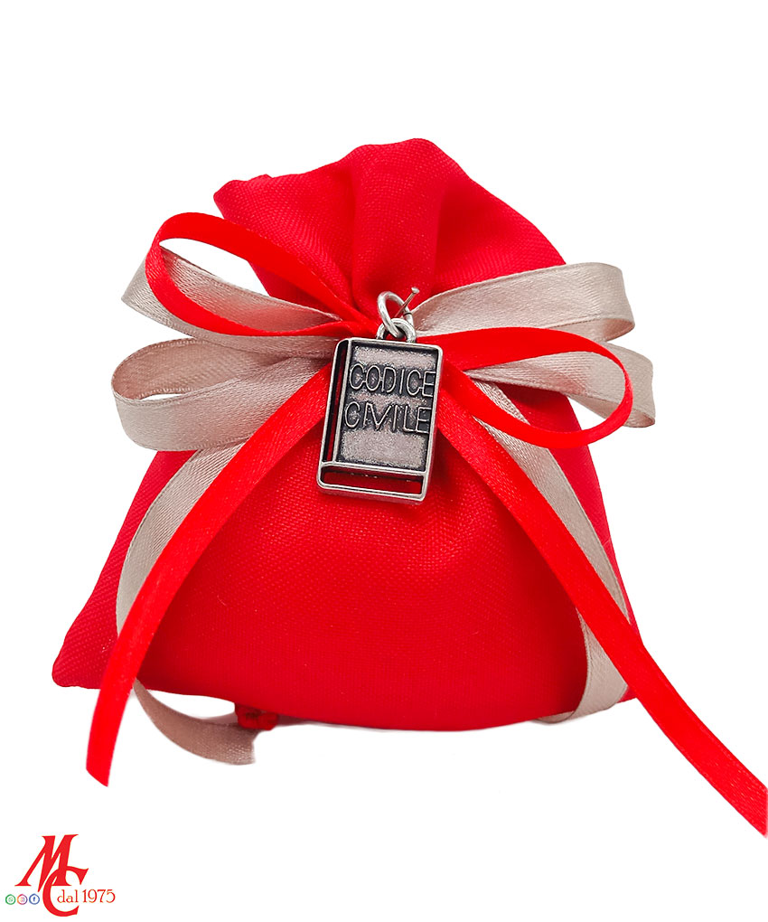Bomboniere Laurea Giurisprudenza Ciondolo Libro Codice Civile in Argento
