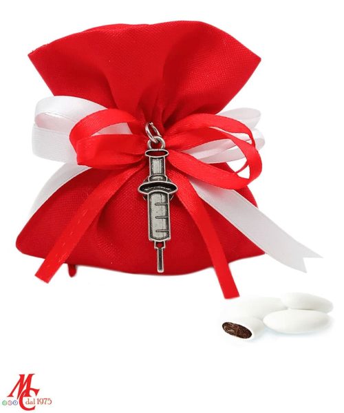 Bomboniera Laurea Infermieristica - Siringa in Argento