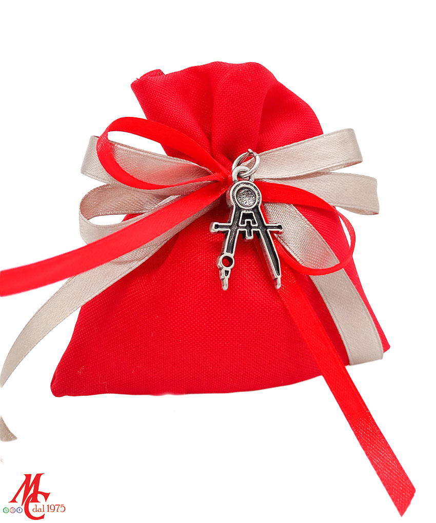 Bomboniere Laurea Architettura Ciondolo Compasso in Argento