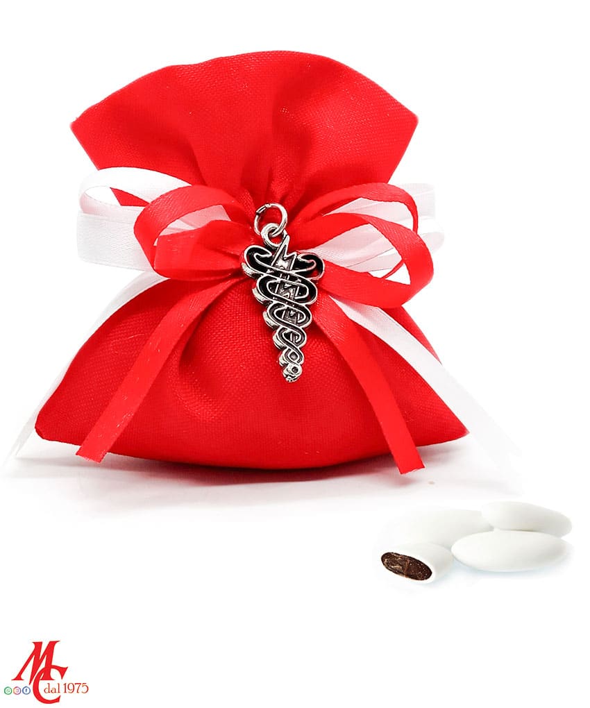 Bomboniera Laurea in Fisioterapia- Caduceo Argento