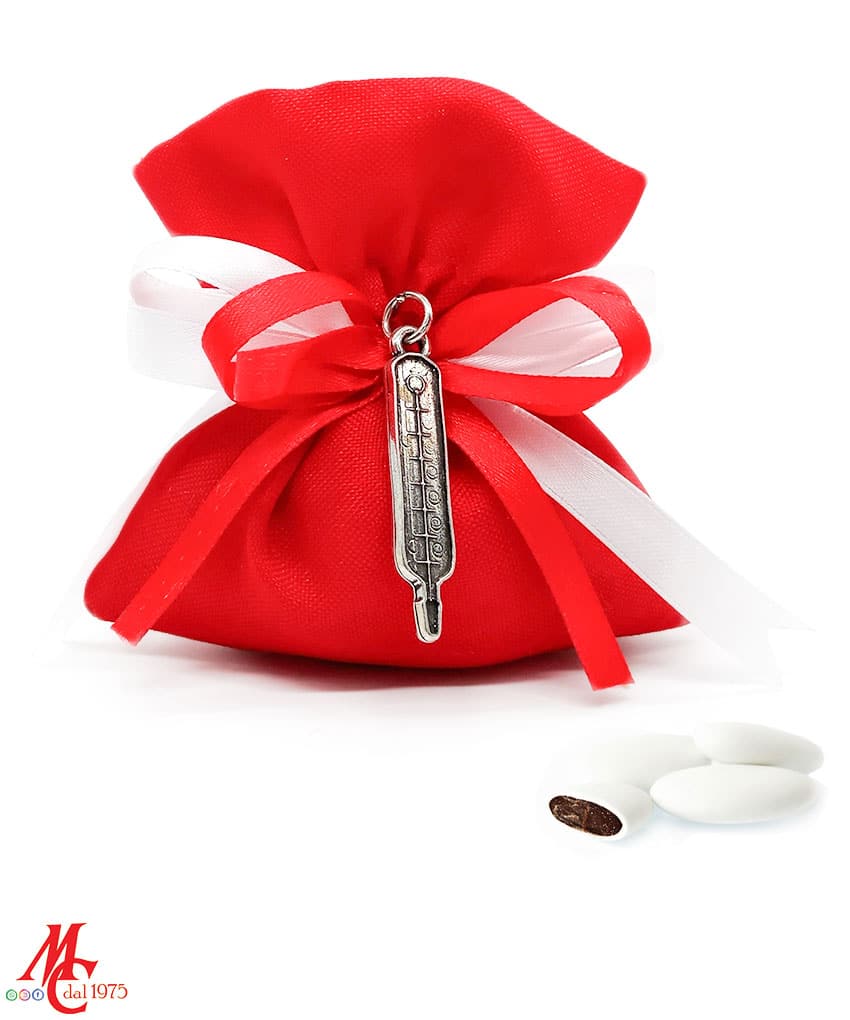 Bomboniera Laurea in Infermieristica - Termometro Argento