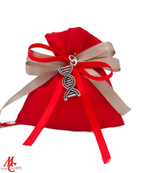 Bomboniera Laurea Biologia Ciondolo DNA in Argento