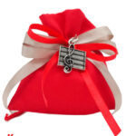 Bomboniera Laurea Conservatorio Ciondolo Spartito con Chiave di Violino in Argento