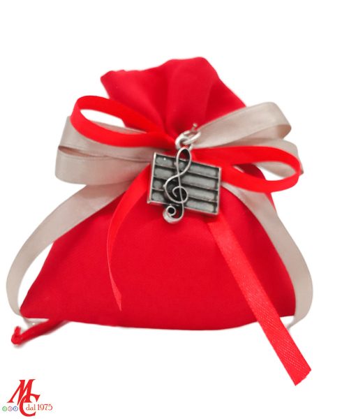 Bomboniera Laurea Conservatorio Ciondolo Spartito con Chiave di Violino in Argento