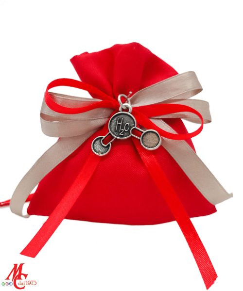 Bomboniera Laurea Chimica Ciondolo Acqua H2O in Argento