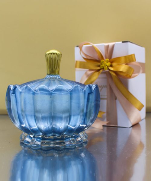 Bomboniera Candela Profumata con Contenitore in Vetro e Coperchio