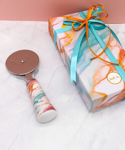 Bomboniera Taglia Pizza Watercolor – Confezione Inclusa