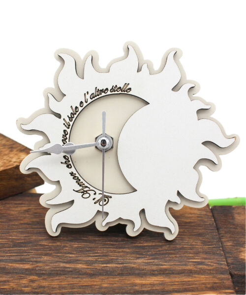 Bomboniera Economica – Orologio Sole con Luna Intagliata