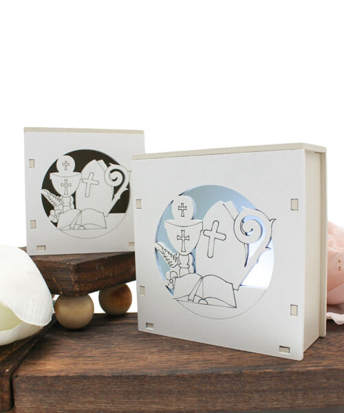 Bomboniera Economica – Scatolina LED Comunione e Cresima