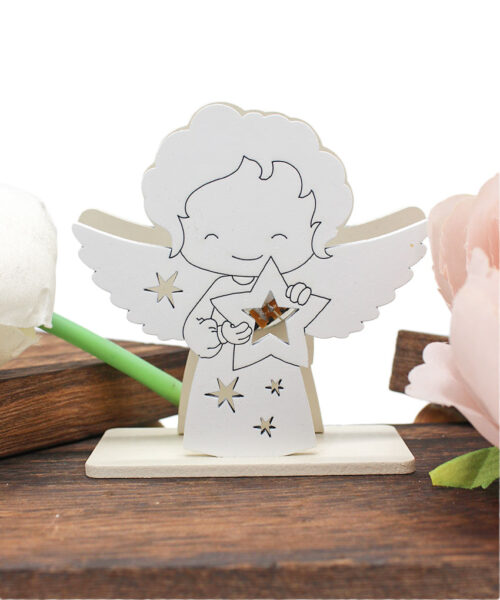 Bomboniera Angioletto con Luce LED in Legno