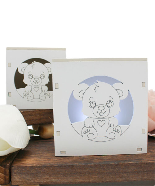 Bomboniera Economica – Scatolina LED Orsetto