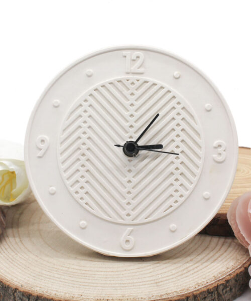 Bomboniera Orologio Tondo con Decoro Linee - firmata GiovinArte