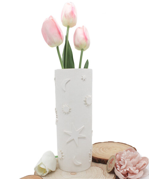 Vaso "Coelum" in Resina Bianca – Firmato Gattinoni