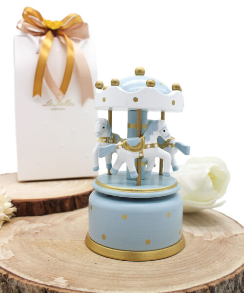 Bomboniera Carillon legno giostrina Celeste