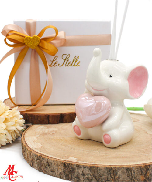 Bomboniera Profumatore Elefantino Rosa