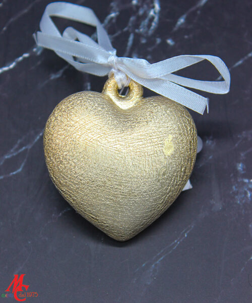 Bomboniera Appendino Calamita Cuore in Porcellana Oro