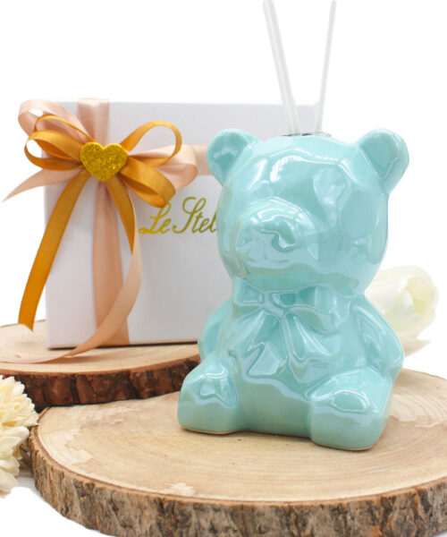 Bomboniera Profumatore Orsetto in Porcellana Celeste