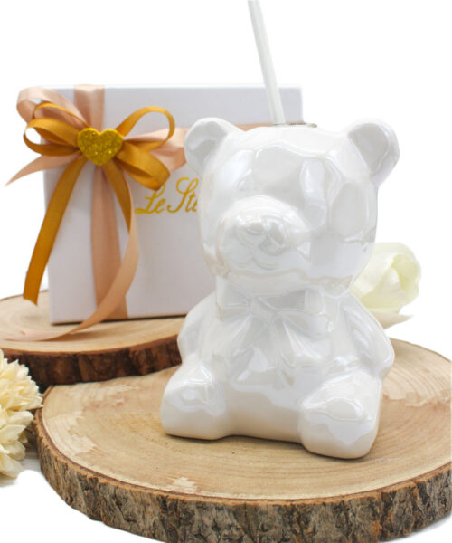 Bomboniera Profumatore Orsetto in Porcellana Bianco