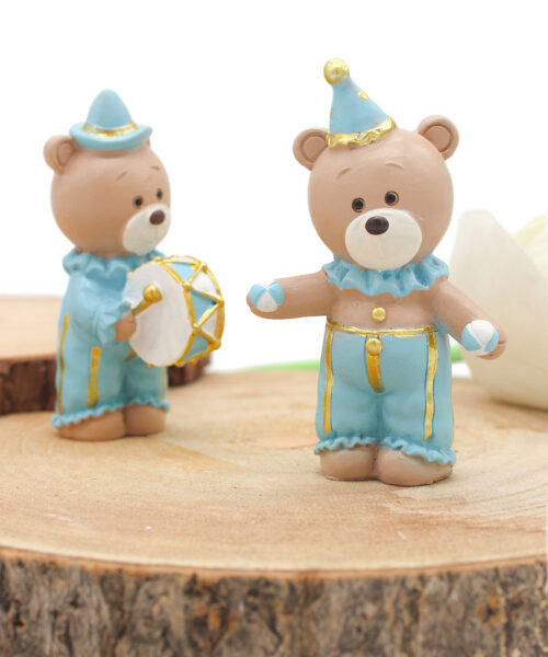 Bomboniera Orsetto in Resina Celeste